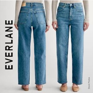 NWOT Everlane The Way High Jean Distressed Raw Hem Organic Cotton Denim (25)